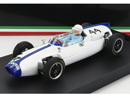 COOPER  F1 T56 N 44 BELGIUM GP 1961 M.GREGORY  WITH DRIVER FIGURE  WHITE BLUE/BRUMM 1/43ミニカー