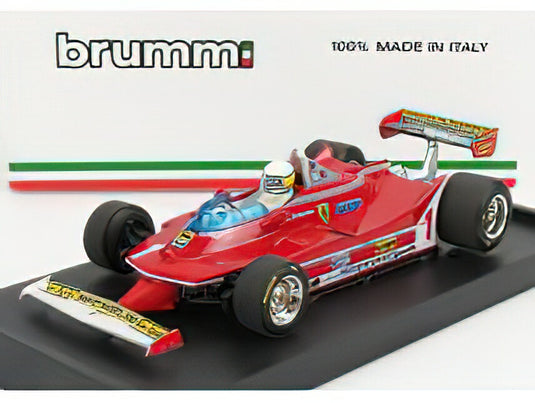 FERRARIフェラーリ F1 312T5 N 1 ARGENTINA GP 1980 JODY SCHECKTER  WITH DRIVER FIGURE  RED/BRUMM 1/43ミニカー