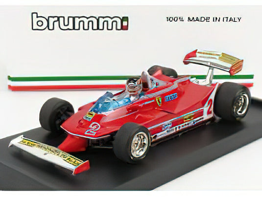 FERRARIフェラーリ F1 312T5 N 2 BRAZILIAN GP 1980 GILLES VILLENEUVE  WITH DRIVER FIGURE  RED/BRUMM 1/43ミニカー