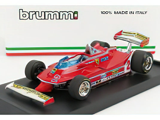 FERRARIフェラーリ F1 312T5 N 2 BRAZILIAN GP 1980 GILLES VILLENEUVE  RED/BRUMM 1/43ミニカー