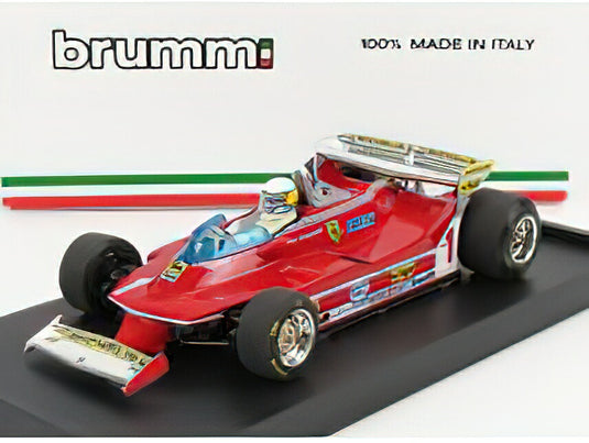 FERRARIフェラーリ F1 312T5 N 1 MONACO GP 1980 JODY SCHECKTER  WITH DRIVER FIGURE  RED/BRUMM 1/43ミニカー