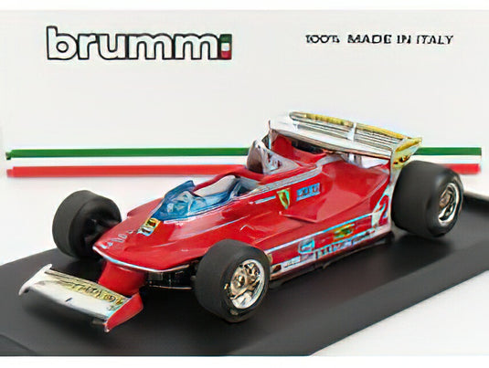 FERRARIフェラーリ F1 312T5 N 2 MONACO GP 1980 GILLES VILLENEUVE  RED/BRUMM 1/43ミニカー