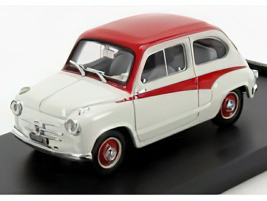 FIAT  600 750 DERIVAZIONE ABARTH 1956  GREY RED/BRUMM 1/43ミニカー