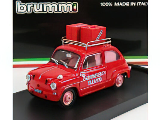 FIAT  600D SADOMASOSEX TARANTO 1960  LA MAZURKA DEL BARONE DELLA SANTA E DEL FICO FIORONE 1975  RED/BRUMM 1/43ミニカー