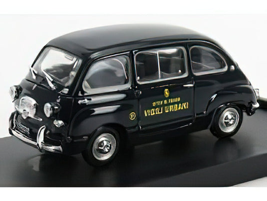 FIAT  600D MULTIPLA VIGILI URBANI TORINO 1960  BLUE/BRUMM 1/43ミニカー