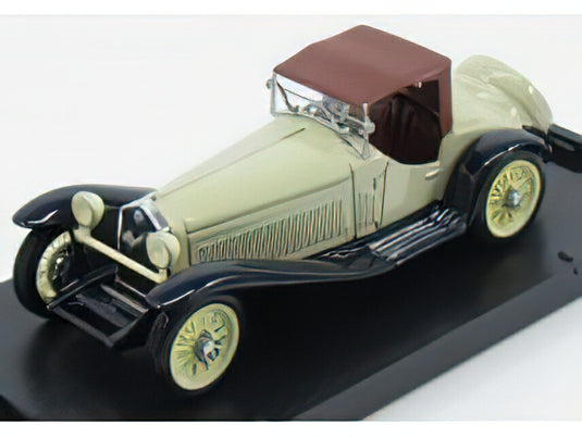 ALFA ROMEO - 2300 SPIDER CLOSED 1931 - CREAM BLUE/BRUMM 1/43ミニカー