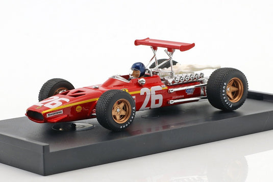 Jacky Ickx Ferrariフェラーリ 312 F1 1968 レッド