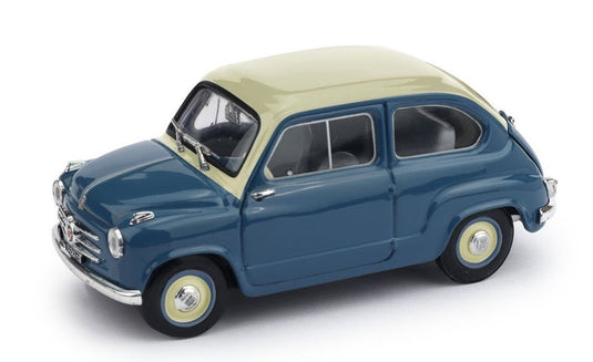 【予約】FIAT 600 ベルリーナ 1シリーズ 1955 ブルーアイボリー / BRUMM 1/43 ミニカー