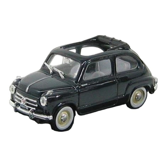 Fiatフィアット 600 1956 オープンルーフ ダークブルー / BRUMM 1/43 ミニカー