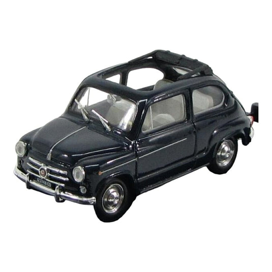 Fiatフィアット 600D トラスフォルマビレ アペルタ 1960 ダークブルー / BRUMM 1/43 ミニカー