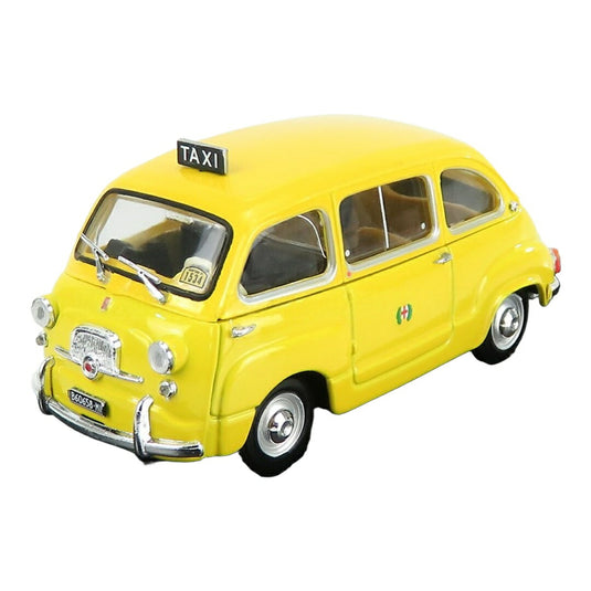 Fiatフィアット 600D Multiplaタクシー Milano 1970 イエロー / BRUMM 1/43 ミニカー
