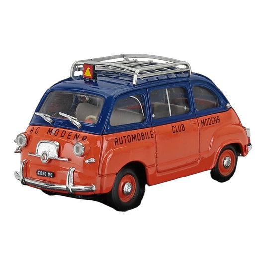 Fiatフィアット 600 Multipla Automobil Club Modena 1956 オレンジ/ブルー / BRUMM 1/43 ミニカー