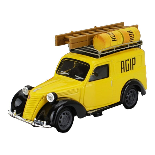 Fiatフィアット 1100 バン AGIP ジェノヴァ ルーフキャリア・アクセサリー付 1950 イエロー/ブラック SERIE CAROSELLO / BRUMM 1/43 ミニカー トラック模型