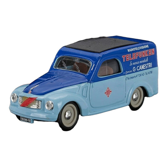 Fiatフィアット 500C ベルヴェデーレ バン Telefunken 1950 ライトブルー/ブルー / BRUMM 1/43 ミニカー