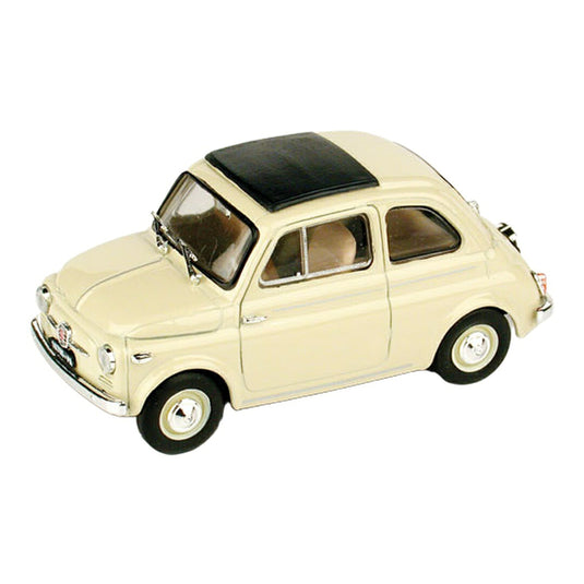 Fiatフィアット Nuova 500 Tetto Apribile 1959 アイボリー / BRUMM 1/43 ミニカー