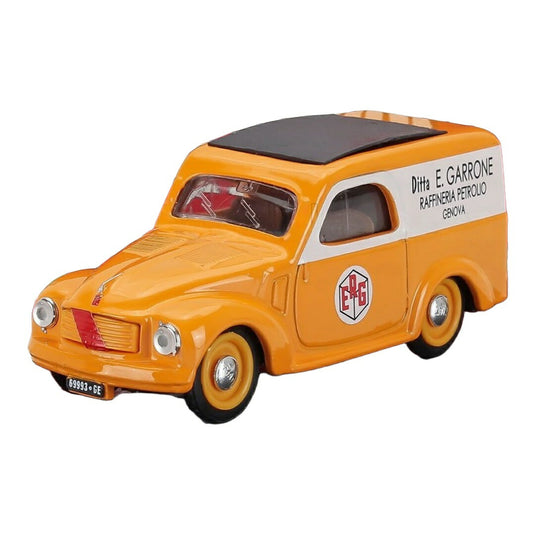 Fiatフィアット 500C バン Furgoncino ERG Genova 1950 オレンジ ホワイト / BRUMM 1/43 ミニカー