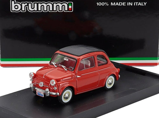 FIATフィアット 500 Nuovaヌオーヴァ Closedクローズド 1958 Rossoロッソ Redレッド / BRUMM 1/43 ミニカー