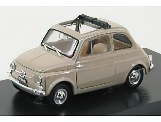 FIAT - NUOVA 500D 1960 TETTO APERTO - OPEN - BEIGE/BRUMM 1/43ミニカー
