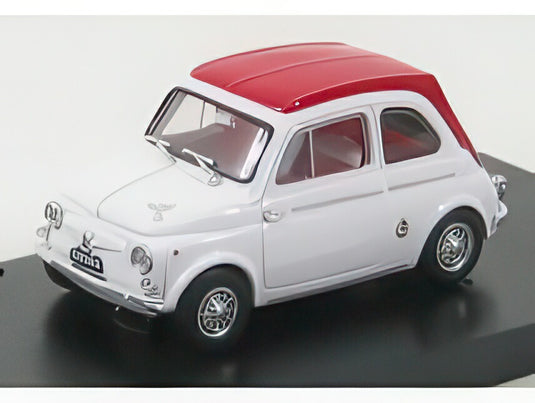 FIAT 500 595SS ABARTH 1964 ホワイト レッド/ BRUMM 1/43 ミニカー