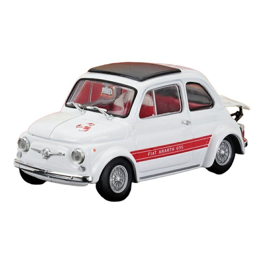 Fiatフィアット 500 Abarthアバルト 695SS 1968 ホワイト レッド / BRUMM 1/43 ミニカー