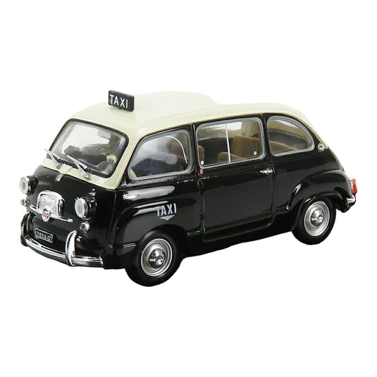 【予約】 Fiatフィアット 600D ムルティプラ タクシー ジェノヴァ 1964 ブラック/アイボリー / BRUMM 1/43 ミニカー