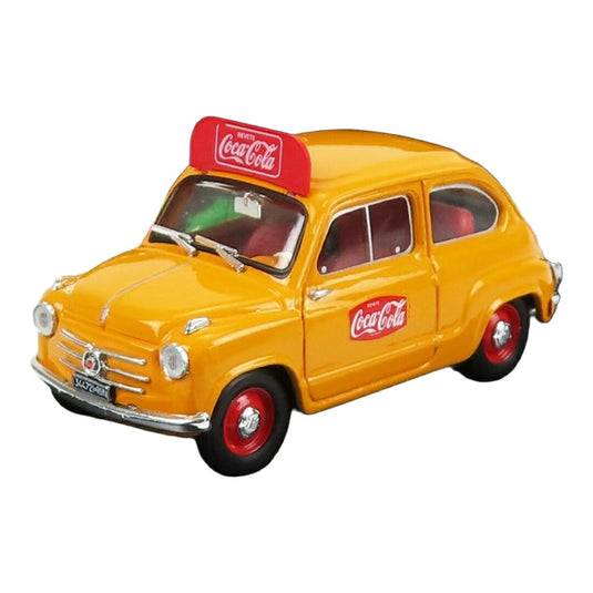 Fiatフィアット 600 Iシリーズ コカ・コーラ ローマオリンピック 1960 イエロー イタリアン・カロセロシリーズ / BRUMM 1/43 ミニカー