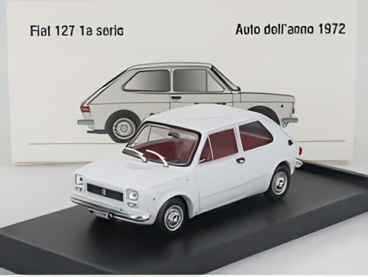 FIAT 127 1シリーズ 1971 レッド内装 ビアンコ ホワイト/ BRUMM 1/43 ミニカー