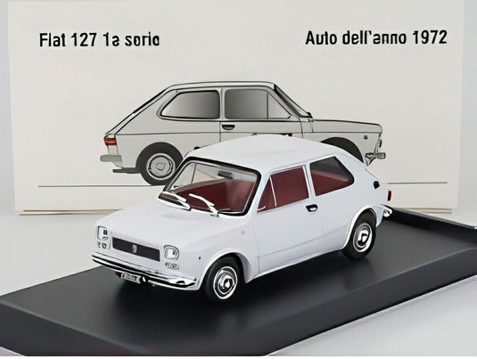 FIAT 127 1シリーズ 1971 レッドインテリア ビアンコ ホワイト/ BRUMM 1/43 ミニカー