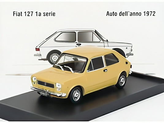 FIAT 127 1シリーズ 1971 ブラックインテリア ジャッロ・タヒチ イエロー/ BRUMM 1/43 ミニカー