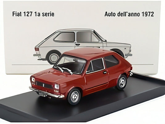FIAT 127 1シリーズ 1971 ブラックインテリア ロッソ・シエラ レッド/ BRUMM 1/43 ミニカー