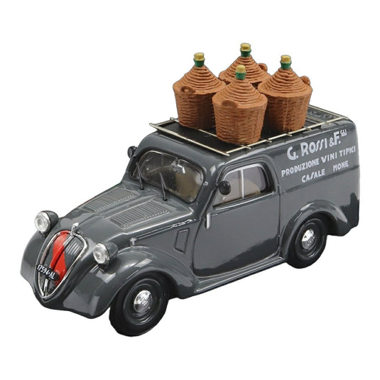 Fiatフィアット 500B FURGONE VAN G.ROSSI E FIGLI 1941 グレー SERIE CAROSELLO ITALIANO / BRUMM 1/43 ミニカー トラック模型