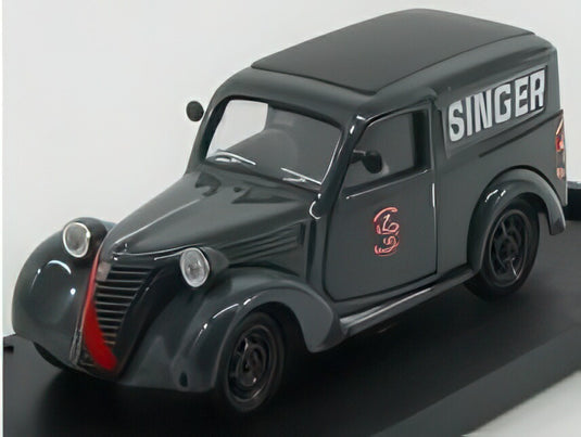 FIAT 500C フルゴーネ バン 商用車 広告車 SINGER カタンツァーロ代理店 1950 グレー/ BRUMM 1/43 ミニカー