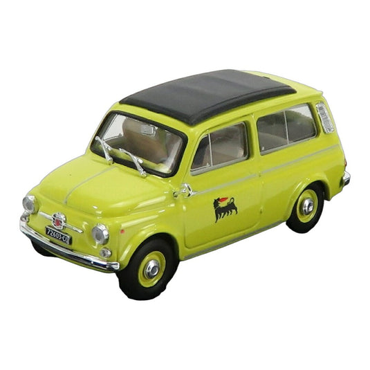Fiatフィアット 500 Giardiniera ステーションワゴン AGIP 1960 イエロー ブラック SERIE CAROSELLO ITALIANO / BRUMM 1/43 ミニカー