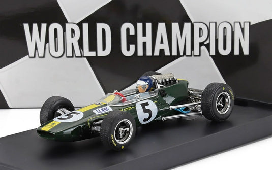 【予約】2026年発売予定LOTUS F1 33 #5 ワールドチャンピオン イギリスGP優勝 1965 ジム・クラーク ドライバーフィギュア付き グリーン/イエロー / BRUMM 1/43 ミニカー