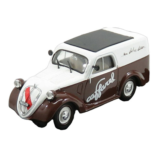 Fiatフィアット 500B バン Caffarelチョコレート 1950 ブラウン/ホワイト イタリアン・カロセッロ・シリーズ / BRUMM 1/43 ミニカー