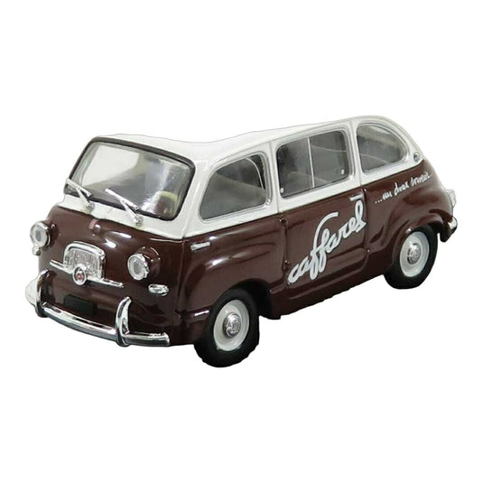 Fiatフィアット 600 Multipla 商用車 Caffarel 1956 ホワイト/ブラウン SERIE CAROSELLO ITALIANO / BRUMM 1/43 ミニカー