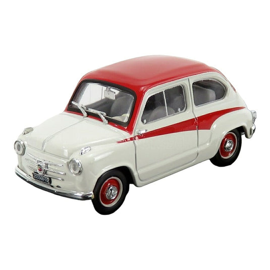 Fiatフィアット 600 750 Derivazione Abarth 1956 ホワイト/レッド / BRUMM 1/43 ミニカー