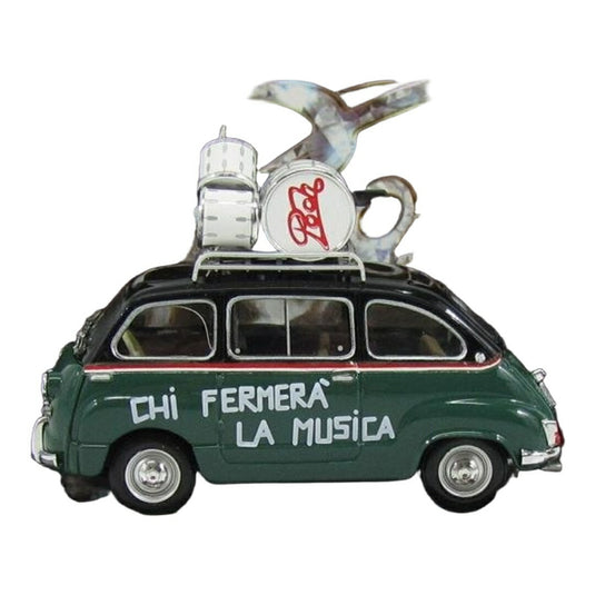 Fiatフィアット 600D Multipla Pooh Chi Fermera la Musica 1981 グリーン/ブラック / BRUMM 1/43 ミニカー