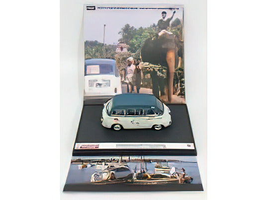 FIAT - 600D MULTIPLA 1961 - OVERLAND AUSTRALIA - ENGLAND 1969 BRUCE THOMAS - STUART HARPER - WHITE GREEN/BRUMM PROM 1/43ミニカー