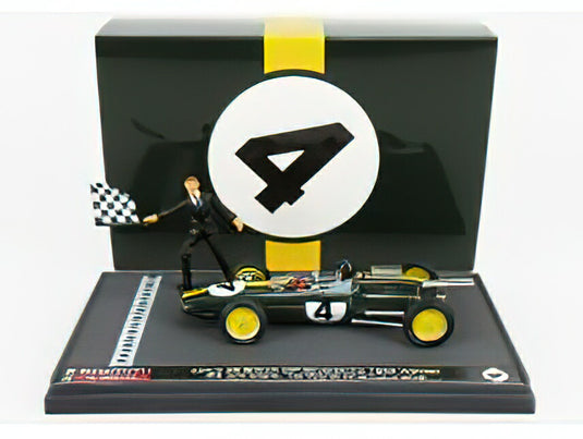 LOTUS - F1  25 N 4 WINNER BRITISH GP SILVERSTONE JIM CLARK 1963 WORLD CHAMPION - GREEN YELLOW/BRUMM PROM 1/43ミニカー