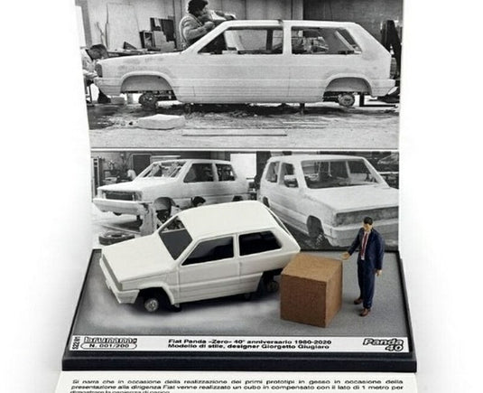 Fiatフィアット Pandaパンダ Zero 1978 デザイナー Giorgetto Giugiaro ホワイト 200台限定 / BRUMM 1/43 ミニカー