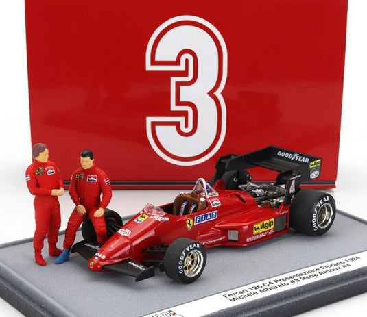 Ferrariフェラーリ F1 126C4 No.0 プレゼンテーション フィオラノ 1984 Michele Alboreto Rene Arnoux フィギュア付 200台限定 / BRUMM 1/43 ミニカー