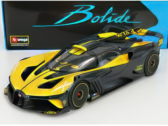 BUGATTI BOLIDE W16 8.0 FOURTURBO 1850hp 500km/h 2020 YELLOW BLACK/BBurago 1/18ミニカー
