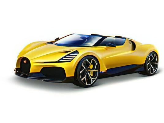【予約】8月以降発売予定BUGATTI  W16 MISTRAL 2023  YELLOW/BURAGO 1/18ミニカー