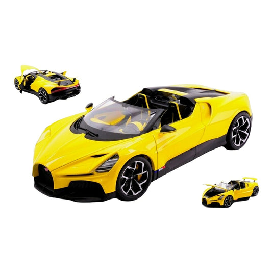 Bugattiブガッティ W16 ミストラル カブリオレ イエロー / Bburago 1/18 ミニカー