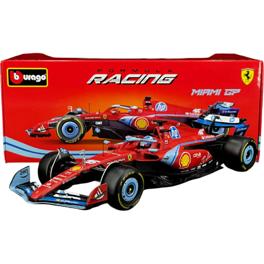 Ferrariフェラーリ SF24 No.16 2024 F1マイアミGP3位 Leclerc / Bburago 1/18 ミニカー