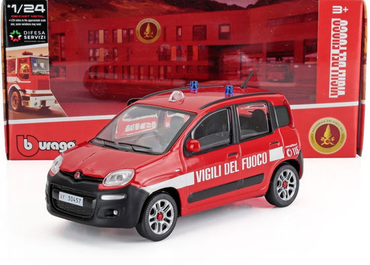 FIAT PANDA 消防車 2012 レッドホワイト/ Bburago 1/24 ミニカー