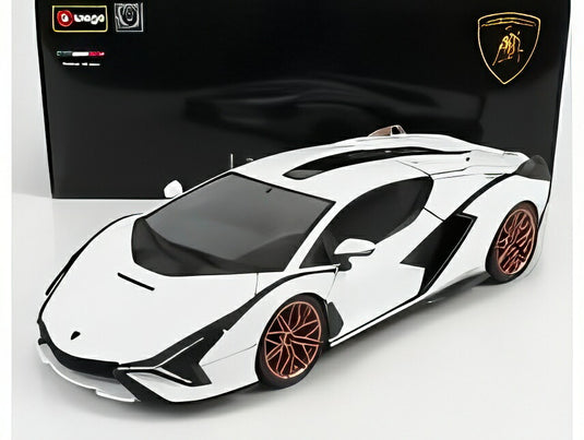 LAMBORGHINI SIAN FKP 37 HYBRID 2020 ホワイト ブラック/ Bburago 1/18 ミニカー