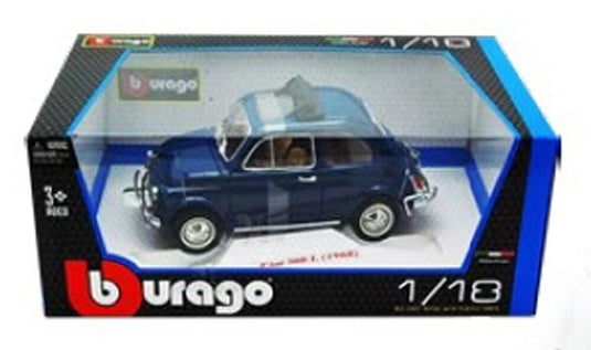 【予約】FIAT 500L オープントップ 1968 ブルー/ Bburago 1/16 ミニカー