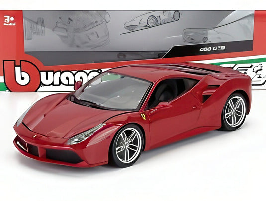 FERRARI 488 GTB クーペ 2015 レッド/ Bburago 1/18 ミニカー
